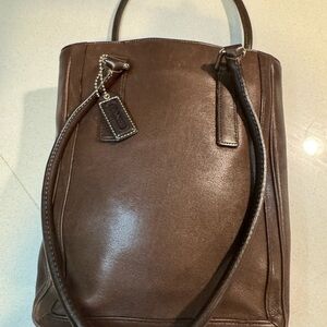 Coach Dark Brown Leather Tote